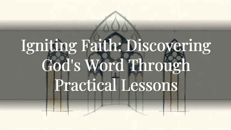 Igniting Faith: Discovering God's Word Through Practical Lessons