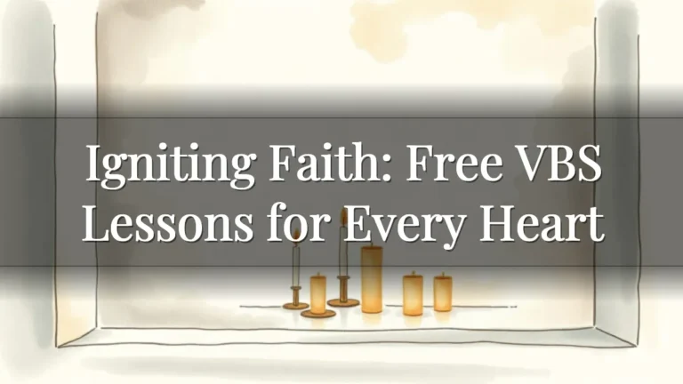 Igniting Faith: Free VBS Lessons for Every Heart Igniting Faith: Free VBS Lessons for Every Heart