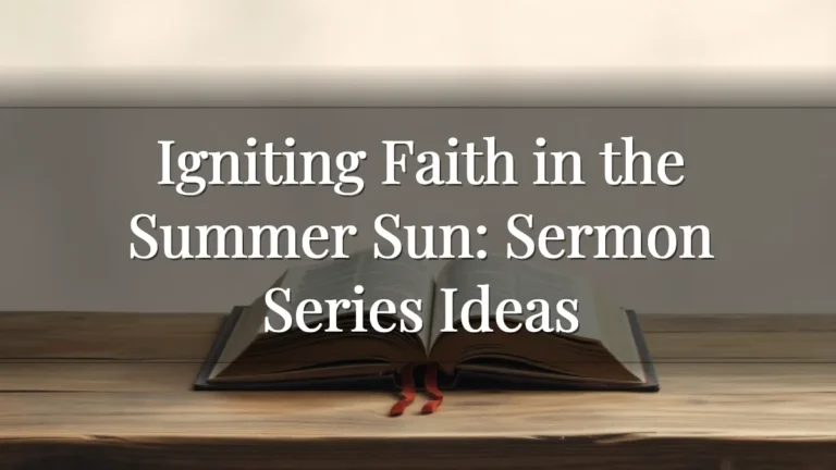 Igniting Faith in the Summer Sun: Sermon Series Ideas Igniting Faith in the Summer Sun: Sermon Series Ideas
