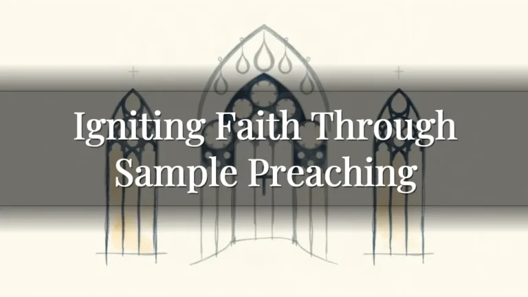 Igniting Faith Through Sample Preaching