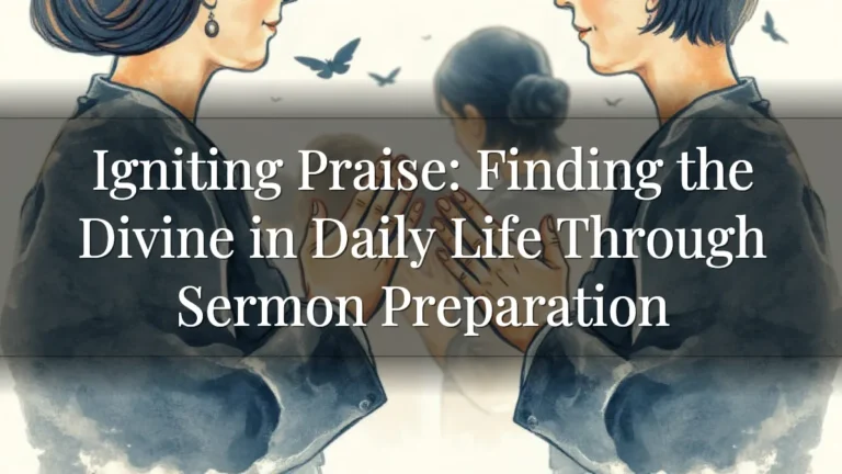 Igniting Praise: Finding the Divine in Daily Life Through Sermon Preparation