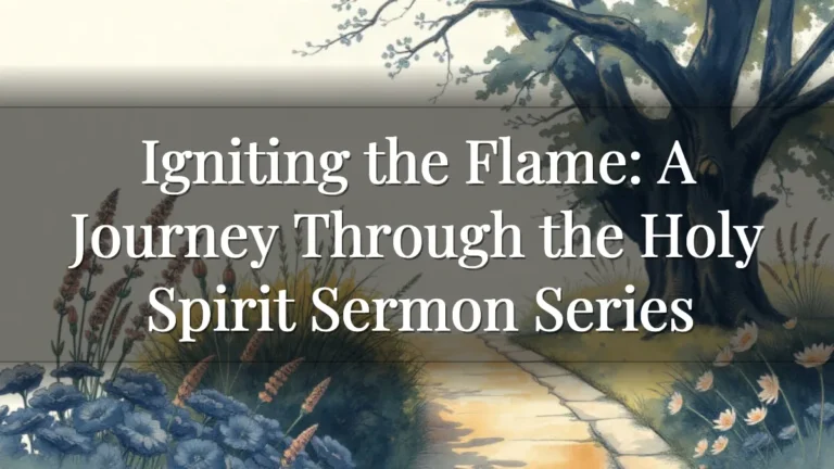 Igniting the Flame: A Journey Through the Holy Spirit Sermon Series Igniting the Flame: A Journey Through the Holy Spirit Sermon Series