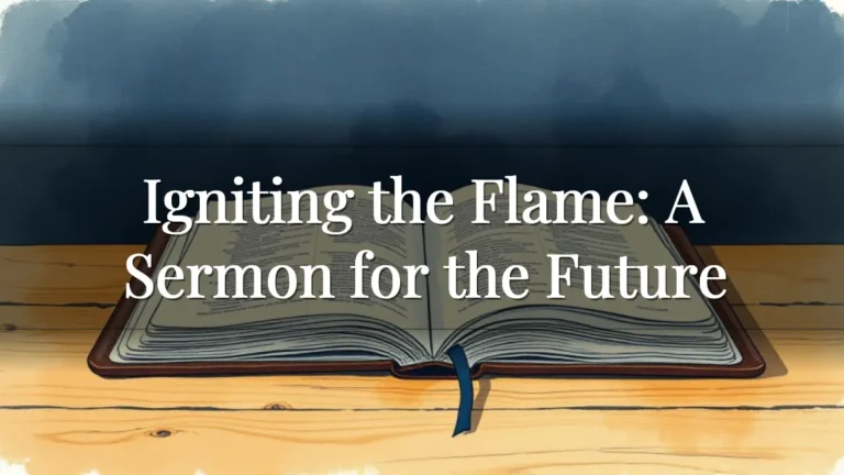 Igniting the Flame: A Sermon for the Future
