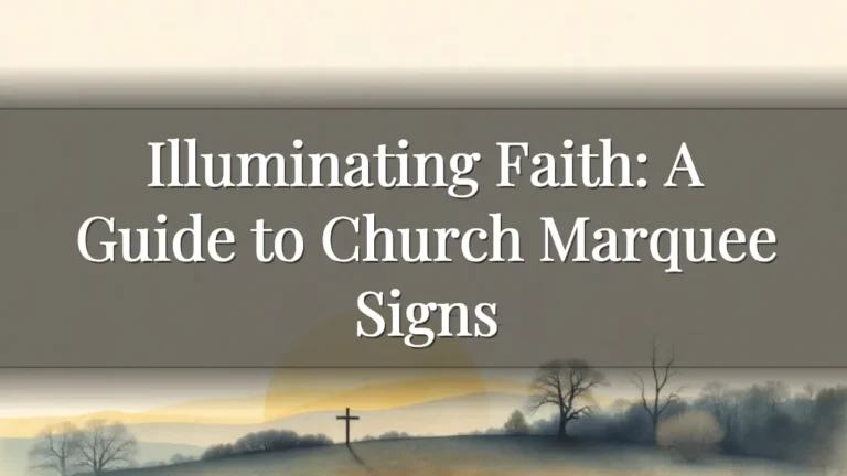 Illuminating Faith: A Guide to Church Marquee Signs