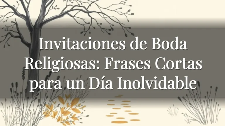 Invitaciones de Boda Religiosas: Frases Cortas para un Día Inolvidable