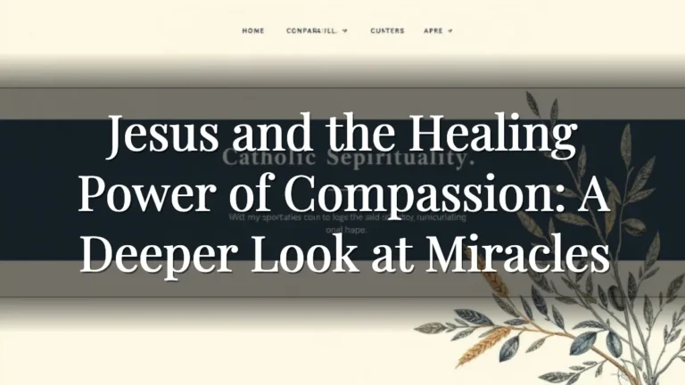 Jesus and the Healing Power of Compassion: A Deeper Look at Miracles Jesus and the Healing Power of Compassion: A Deeper Look at Miracles