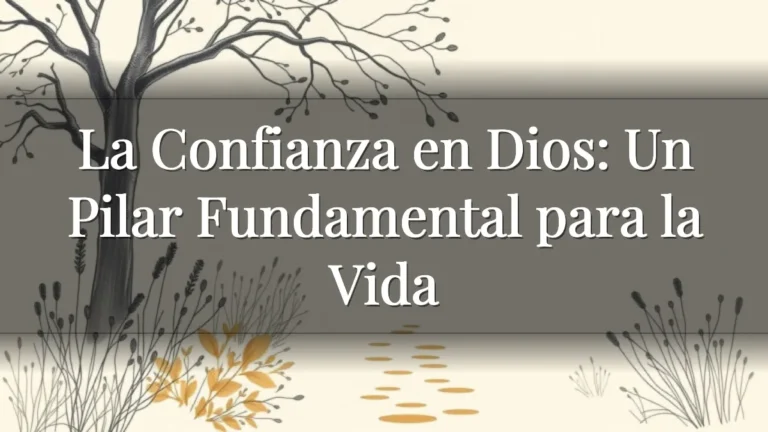 La Confianza en Dios: Un Pilar Fundamental para la Vida La Confianza en Dios: Un Pilar Fundamental para la Vida
