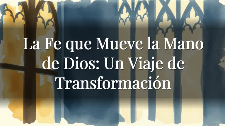La Fe que Mueve la Mano de Dios: Un Viaje de Transformación La Fe que Mueve la Mano de Dios: Un Viaje de Transformación