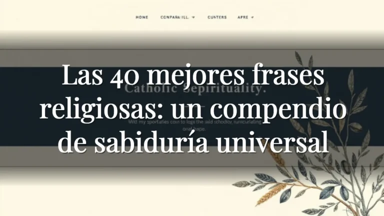 Las 40 mejores frases religiosas: un compendio de sabiduría universal