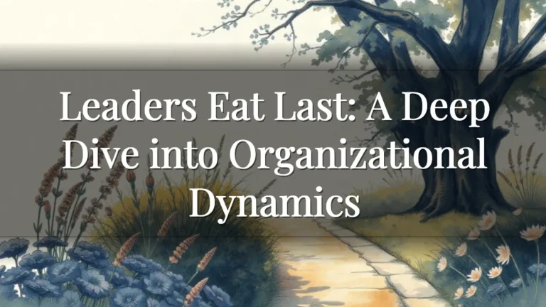 Leaders Eat Last: A Deep Dive into Organizational Dynamics Leaders Eat Last: A Deep Dive into Organizational Dynamics