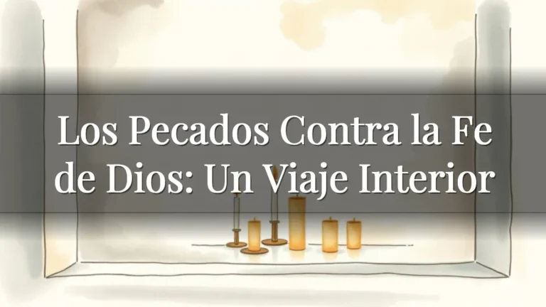 Los Pecados Contra la Fe de Dios: Un Viaje Interior Los Pecados Contra la Fe de Dios: Un Viaje Interior