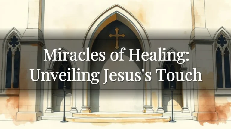 Miracles of Healing: Unveiling Jesus's Touch