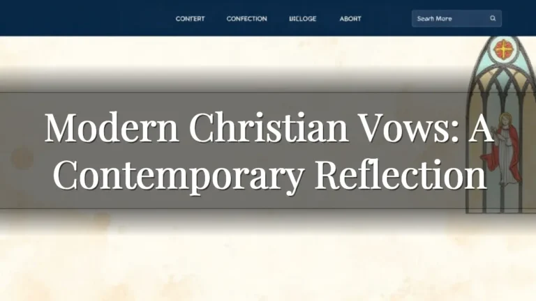 Modern Christian Vows: A Contemporary Reflection