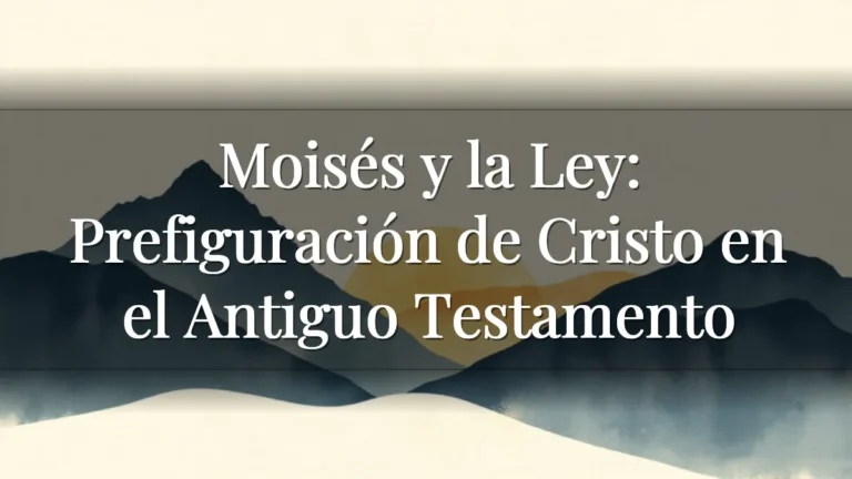 Moisés y la Ley: Prefiguración de Cristo en el Antiguo Testamento