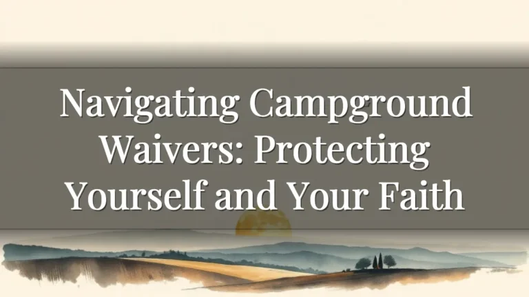Navigating Campground Waivers: Protecting Yourself and Your Faith Navigating Campground Waivers: Protecting Yourself and Your Faith