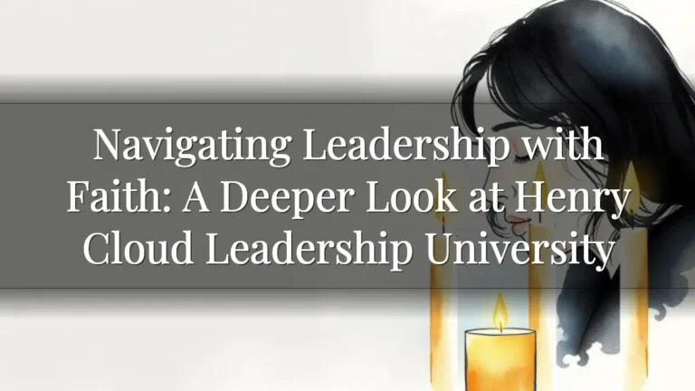 Navigating Leadership with Faith: A Deeper Look at Henry Cloud Leadership University