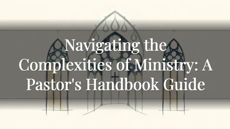 Navigating the Complexities of Ministry: A Pastor's Handbook Guide