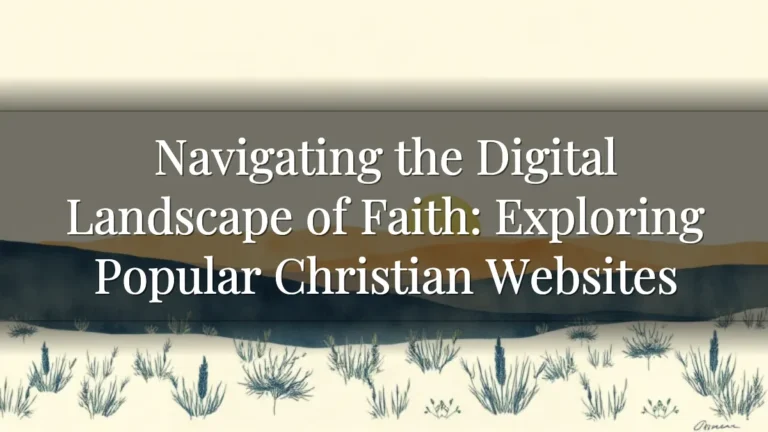 Navigating the Digital Landscape of Faith: Exploring Popular Christian Websites
