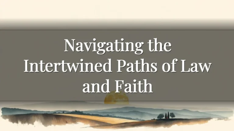 Navigating the Intertwined Paths of Law and Faith Navigating the Intertwined Paths of Law and Faith