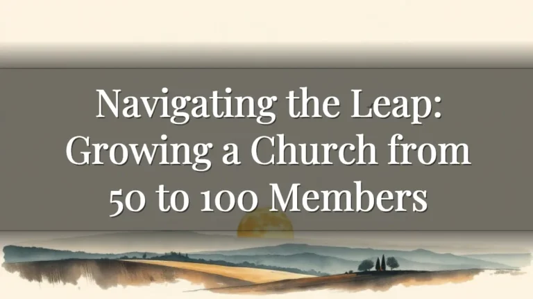 Navigating the Leap: Growing a Church from 50 to 100 Members