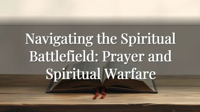 Navigating the Spiritual Battlefield: Prayer and Spiritual Warfare Navigating the Spiritual Battlefield: Prayer and Spiritual Warfare