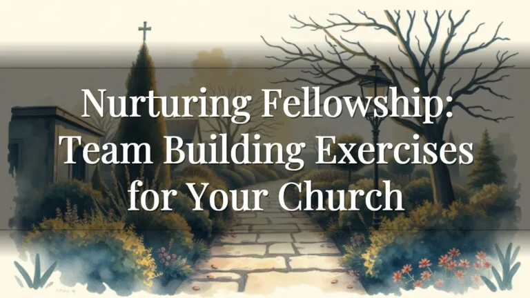 Nurturing Fellowship: Team Building Exercises for Your Church