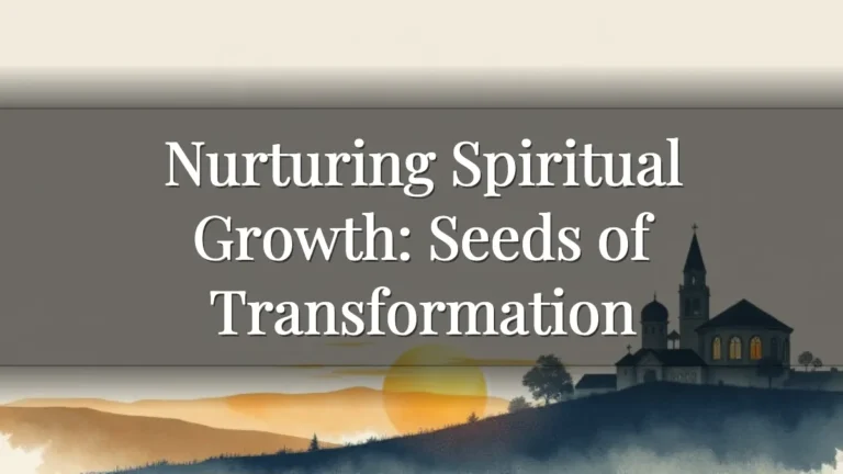 Nurturing Spiritual Growth: Seeds of Transformation Nurturing Spiritual Growth: Seeds of Transformation