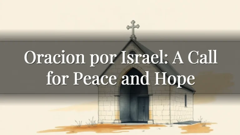 Oracion por Israel: A Call for Peace and Hope