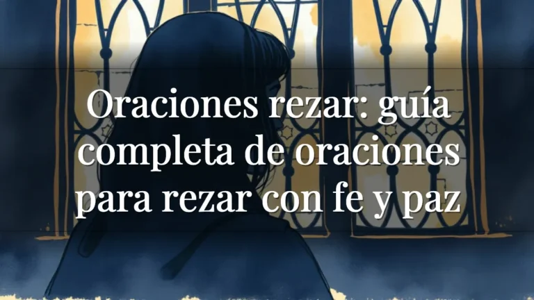 Oraciones rezar: guía completa de oraciones para rezar con fe y paz Oraciones rezar: guía completa de oraciones para rezar con fe y paz