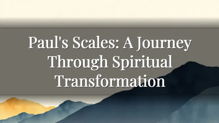 Paul's Scales: A Journey Through Spiritual Transformation