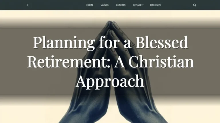 Planning for a Blessed Retirement: A Christian Approach