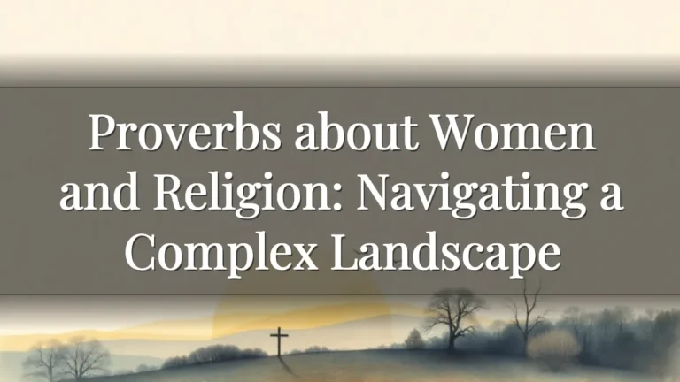 Proverbs about Women and Religion: Navigating a Complex Landscape