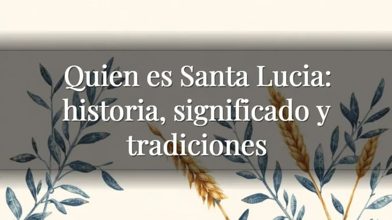 Quien es Santa Lucia: historia, significado y tradiciones Quien es Santa Lucia: historia, significado y tradiciones