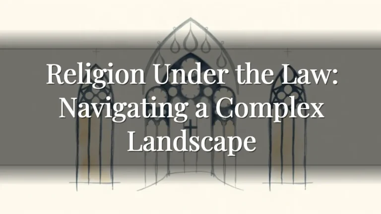 Religion Under the Law: Navigating a Complex Landscape