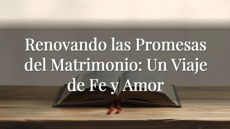 Renovando las Promesas del Matrimonio: Un Viaje de Fe y Amor Renovando las Promesas del Matrimonio: Un Viaje de Fe y Amor