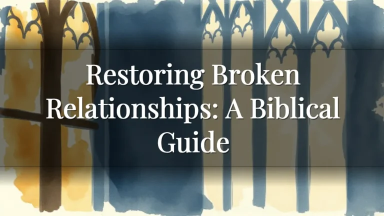 Restoring Broken Relationships: A Biblical Guide