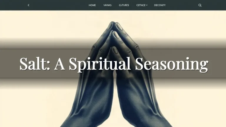 Salt: A Spiritual Seasoning Salt: A Spiritual Seasoning