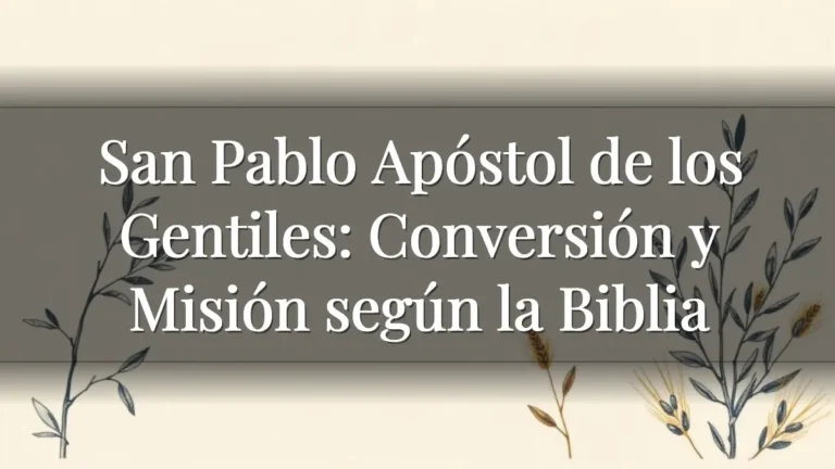 San Pablo Apóstol de los Gentiles: Conversión y Misión según la Biblia San Pablo Apóstol de los Gentiles: Conversión y Misión según la Biblia