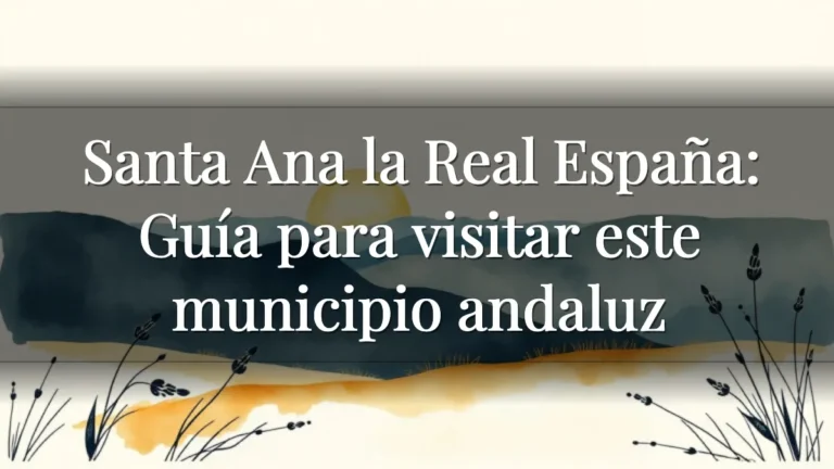 Santa Ana la Real España: Guía para visitar este municipio andaluz