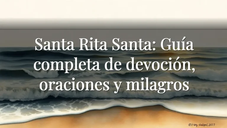 Santa Rita Santa: Guía completa de devoción, oraciones y milagros