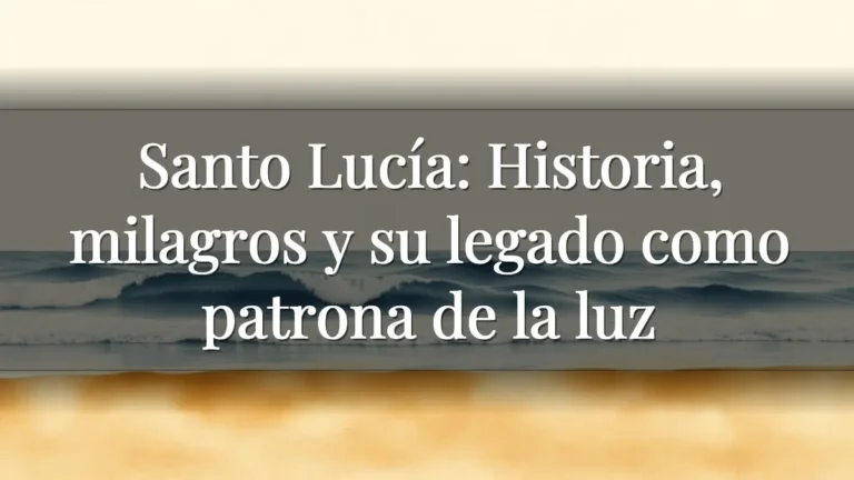 Santo Lucía: Historia, milagros y su legado como patrona de la luz