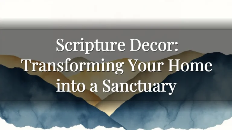 Scripture Decor: Transforming Your Home into a Sanctuary Scripture Decor: Transforming Your Home into a Sanctuary