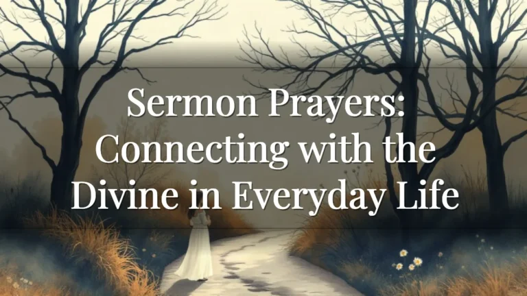 Sermon Prayers: Connecting with the Divine in Everyday Life