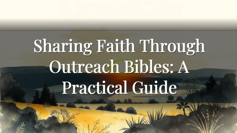Sharing Faith Through Outreach Bibles: A Practical Guide