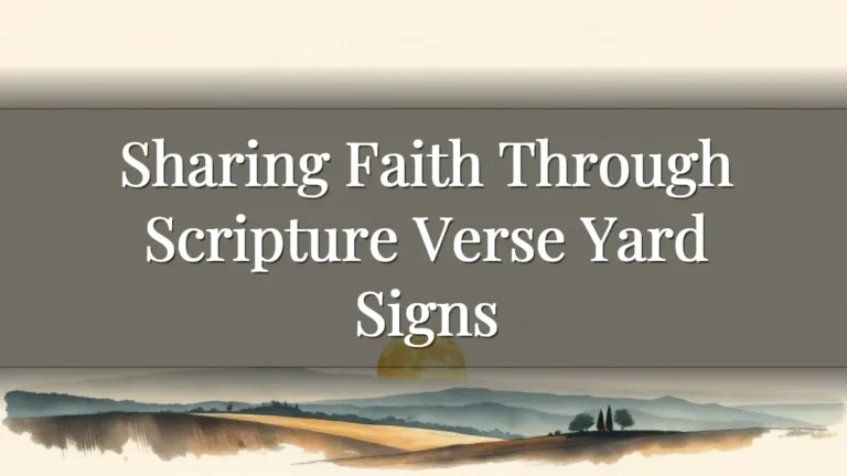 Sharing Faith Through Scripture Verse Yard Signs