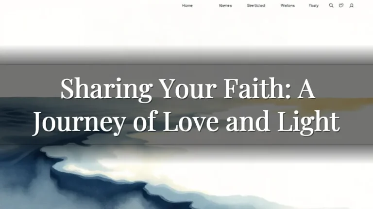 Sharing Your Faith: A Journey of Love and Light