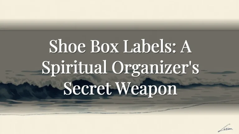 Shoe Box Labels: A Spiritual Organizer's Secret Weapon