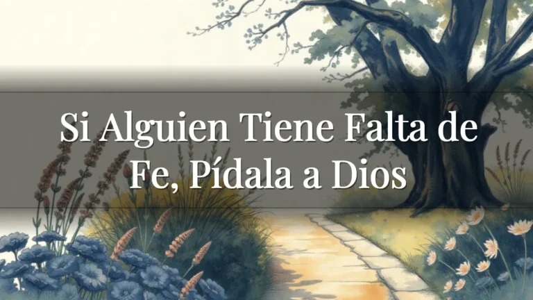 Si Alguien Tiene Falta de Fe, Pídala a Dios
