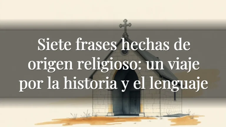 Siete frases hechas de origen religioso: un viaje por la historia y el lenguaje