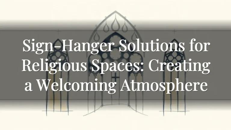 Sign-Hanger Solutions for Religious Spaces: Creating a Welcoming Atmosphere